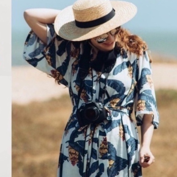 French Riviera Kaftan Dress by Desmond & Dempsey Size Large - Picture 11 of 11